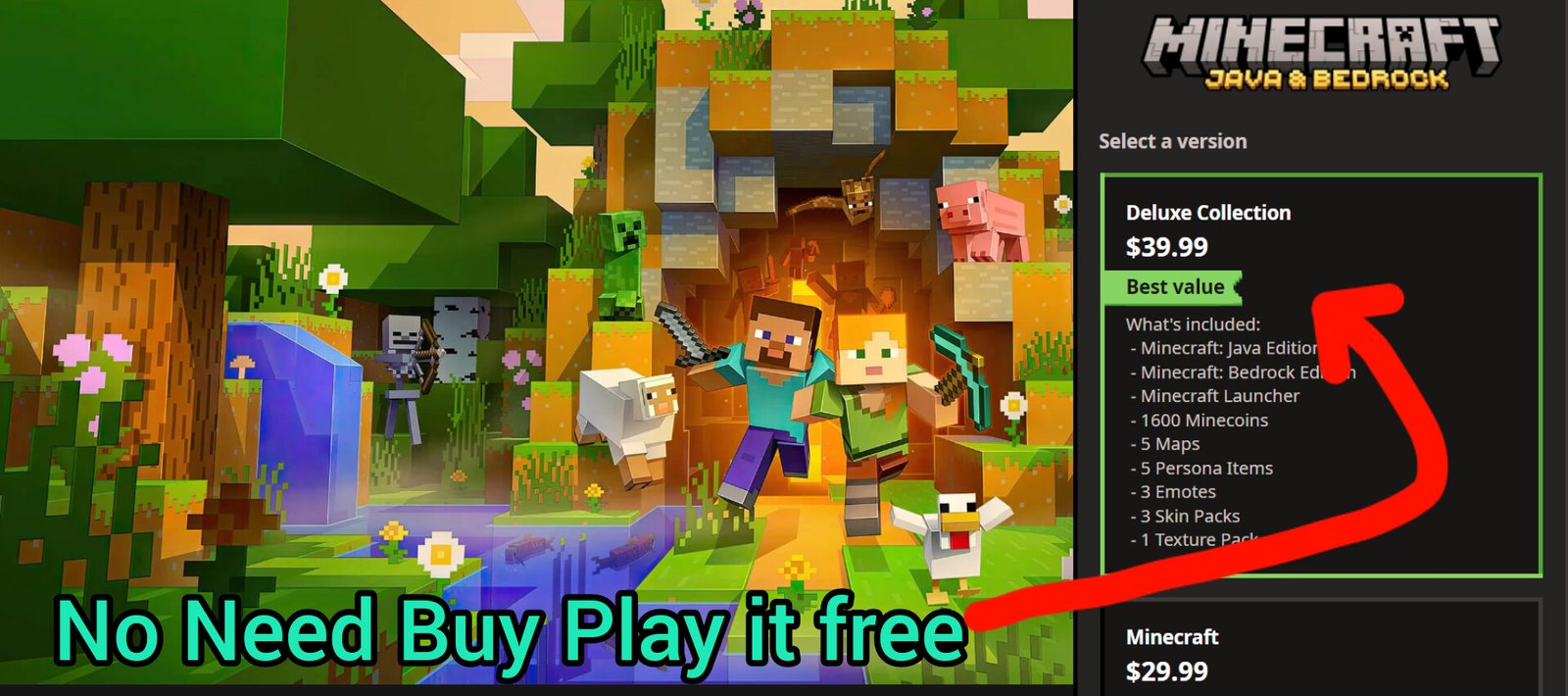 Minecraft for free